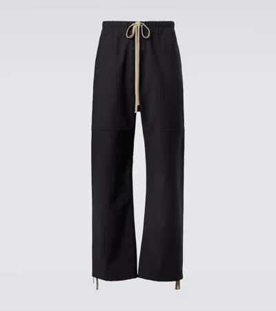 Fear Of God Drawstring Wide-leg Pants In Black