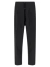 Fear Of God Black Pants With Front Knot Closure And Logo Patch In Cotton And Wool Blend Woman