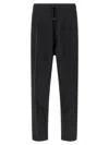 Fear Of God Black Pants With Front Knot Closure And Logo Patch In Cotton And Wool Blend Woman In Black