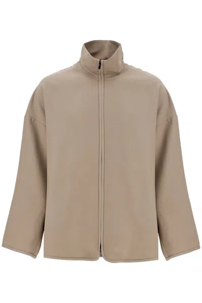 Fear Of God Dusty Beige Wool Jacket With High Collar Men In Cream