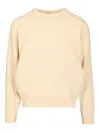 Fear Of God Edge Knit Crewneck Sweater Knitwear White In Neutral
