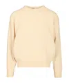 Fear Of God Edge Knit Crewneck Sweater Knitwear White In Neutral