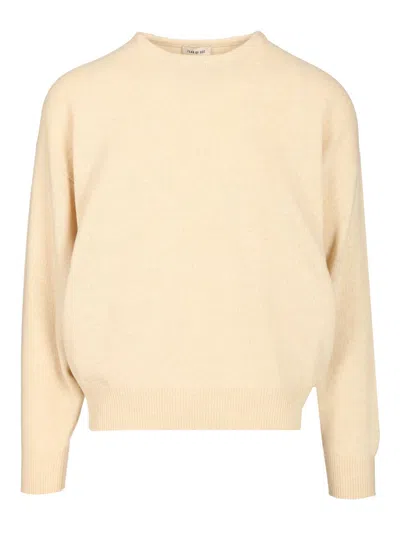 Fear Of God Edge Knit Crewneck Sweater Knitwear White In Neutral