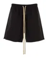 Fear Of God Drawstring Elastic Waistband Wool Shorts In Black