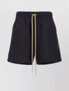 Fear Of God Black Virgin Wool Bermudas With Relaxed Fit And Drawstring Waist