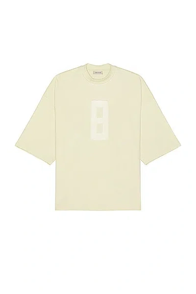 Fear Of God Embroidered 8 Milano Tee In Lemon Cream