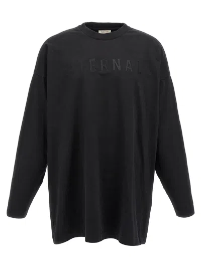 Fear Of God Embroidered Logo Sweatshirt In Black