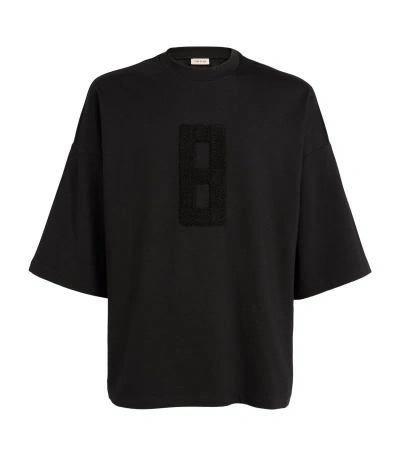 Fear Of God Embroidered Oversized Milano T-shirt In Black
