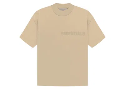 Pre-owned Fear Of God Eshort Sleeveentials Women's Short Sleeve Tee Shirt In Sand