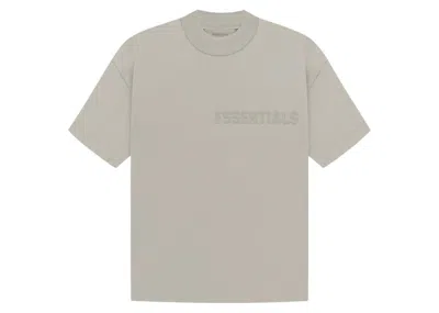 Pre-owned Fear Of God Eshort Sleeveentials Women's Short Sleeve Tee Shirt In Seal In Gray