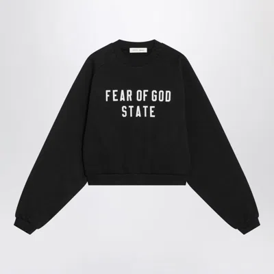Fear Of God Essential 90's Crewneck Sweatshirt In Black