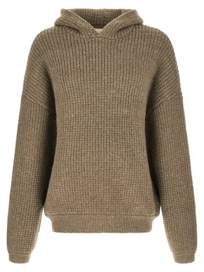 Fear Of God Essential 90 Sweatshirt Gray In Brown