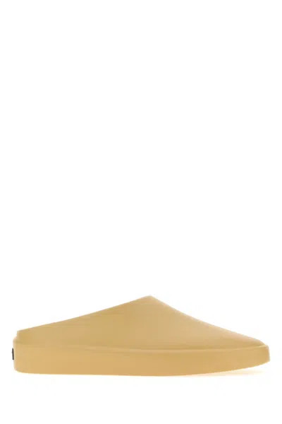 Fear Of God Essential Beige Rubber California 1.0 Slippers In Yellow