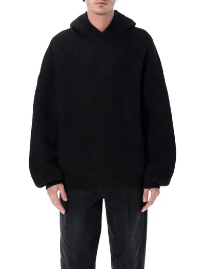 Fear Of God Essential Black Heavy Waffle Hoodie