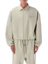 Fear Of God Essential Bonded Canvas Jacket Abbey Stone In Gray