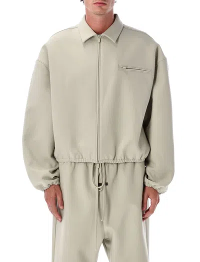 Fear Of God Essential Bonded Canvas Jacket Abbey Stone In Gray
