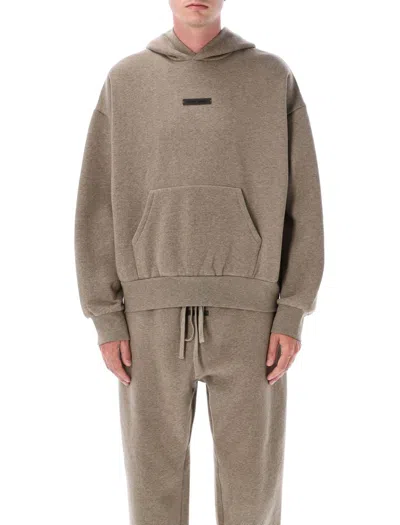 Fear Of God Essential Classic Fit Fleece Hoodie In Neutral