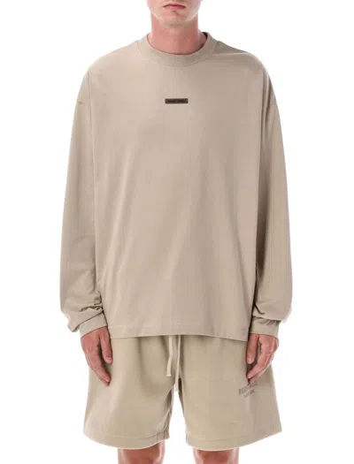 Fear Of God Essential Classic Fit Long Sleeve T-shirt In Neutral