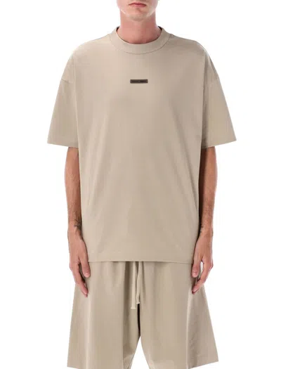 Fear Of God Essential Cotton Logo T-shirt In White
