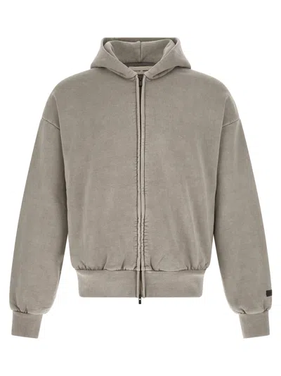 Fear Of God Essential Classic Fleece Full Zip Sweatshirt Gray