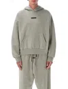 Fear Of God Essential Classic Fleece Hoodie Concrete Heater In Brown