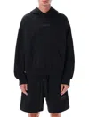 Fear Of God Essential Classic Fleece Hoodie Jet Black In Black