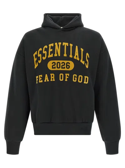 Fear Of God Essential 'classic' Hoodie In Black