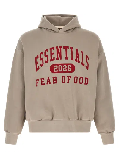 Fear Of God Essential 'classic' Hoodie In Brown