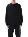 Fear Of God Essential Classic Long Sleeve Tee Black In Black