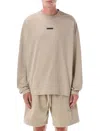Fear Of God Essential Classic Long Sleeves T-shirt In Brown