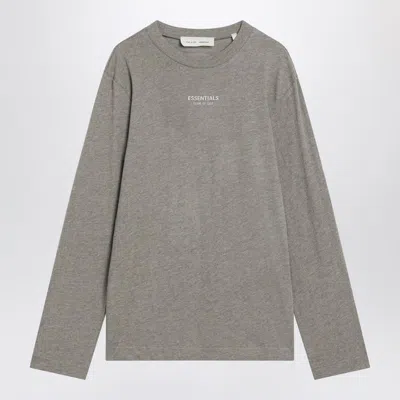 Fear Of God Essential Cotton-blend Top In Gray