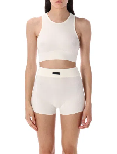 Fear Of God Essential Cropped Top In White