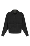 Fear Of God Essential Denim Zip Shirt Jacket In Black