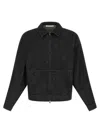 Fear Of God Essential Denim Zip Shirt Jacket In Black