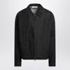 Fear Of God Essential Denim Zip Shirt Jacket In Black