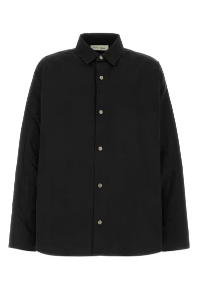Fear Of God Essential Fearlessly Oversized Cotton Shirt In Black