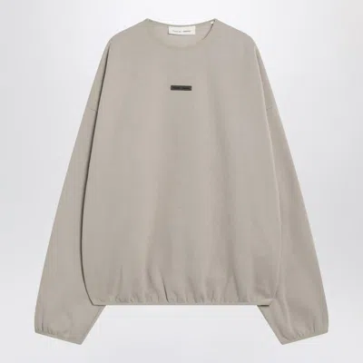 Fear Of God Essential Greige Brushed Sweatshirt In Neutral