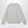 Fear Of God Essential Greige Brushed Sweatshirt In Gray
