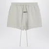 Fear Of God Essential Greige Cotton-blend Shorts In Gray