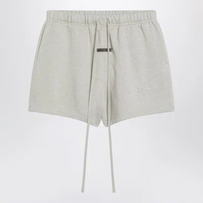 Fear Of God Essential Greige Cotton-blend Shorts In Gray
