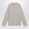Fear Of God Essential Greige Cotton-blend Top In Gray