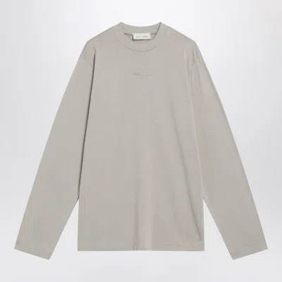Fear Of God Essential Greige Cotton-blend Top In Gray