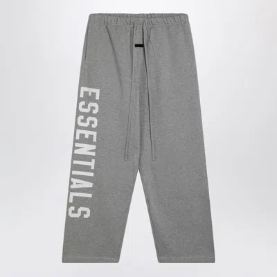 Fear Of God Essential Grey Jogging Trousers With Logo In Gray
