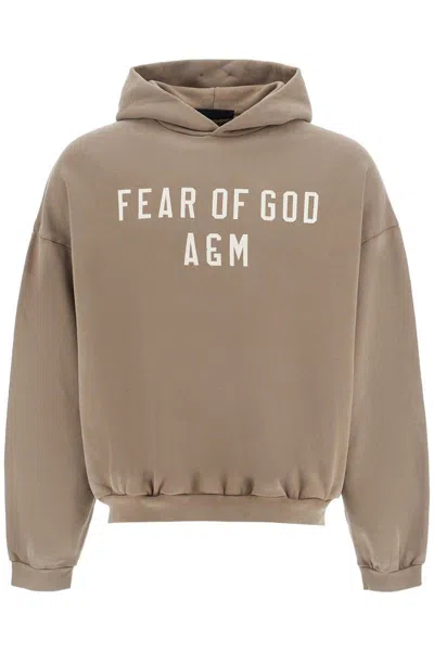 Fear Of God Essential Heavy Fleece Hoodie In Brown