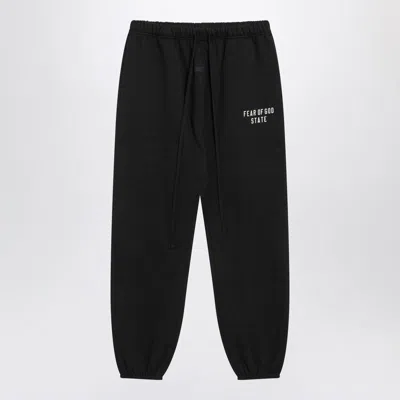Fear Of God Essential Jogging Trousers With Logo In Black