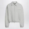 Fear Of God Essential Light Grey Nylon Track Jacket In Gray