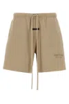 Fear Of God Essential Logo Bermuda Shorts In Neutral