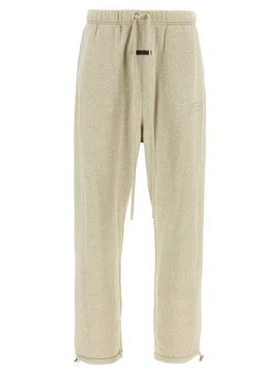 Fear Of God Essential Logo Joggers Pants Gray In Neutral
