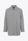 Fear Of God Men's Dove Mélange Cotton Shirt In Gray