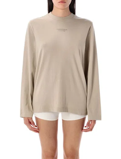 Fear Of God Essential Classic Fit Long Sleeve In Neutral